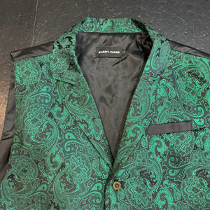 Waistcoat Black and Emerald (L)