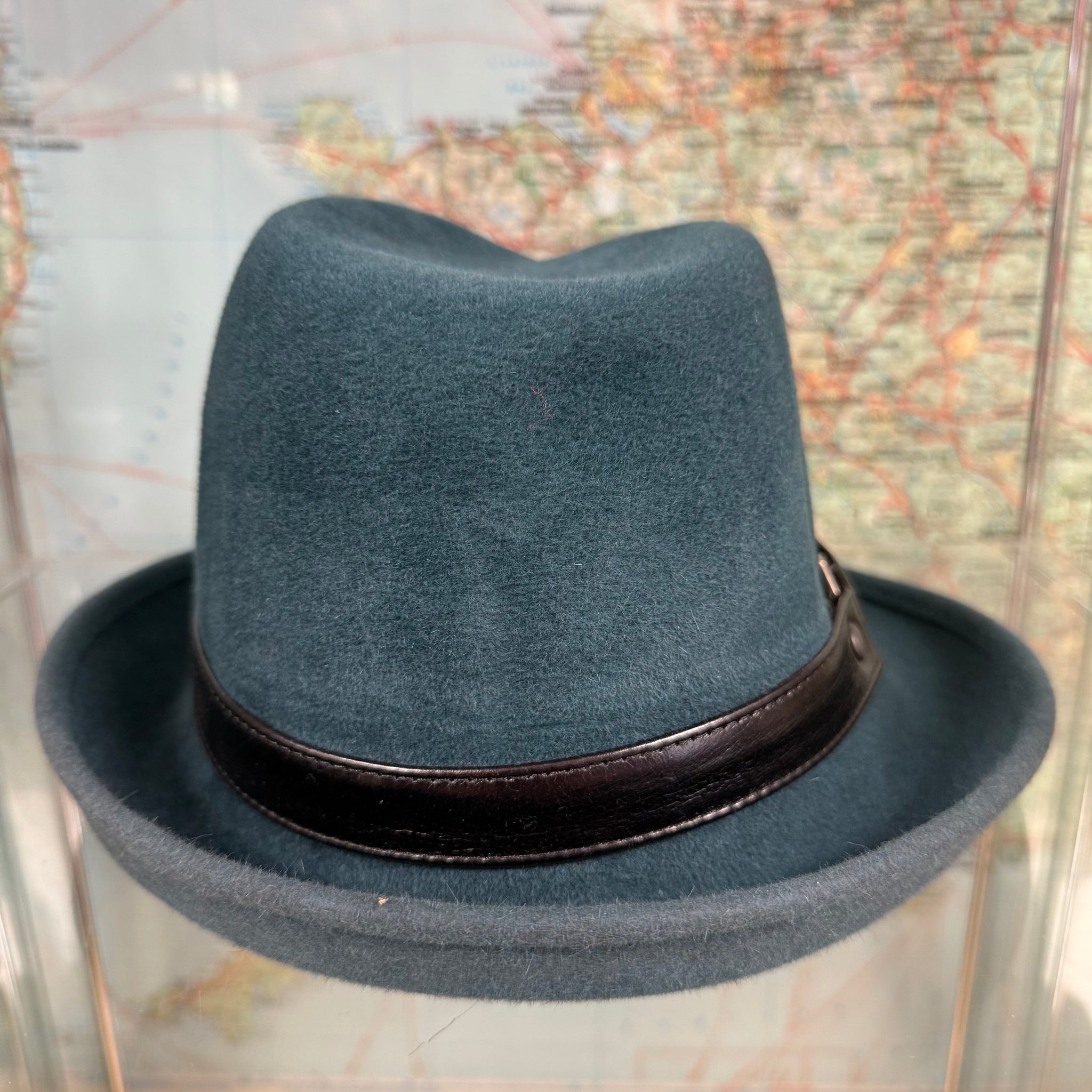 Philip Dark Teal Fur Felt Trilby Hat