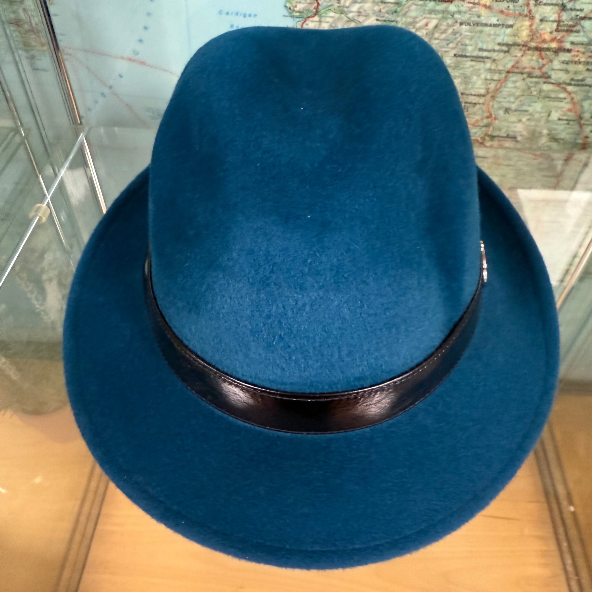 Dark Teal Fur Felt Ian Trilby Hat