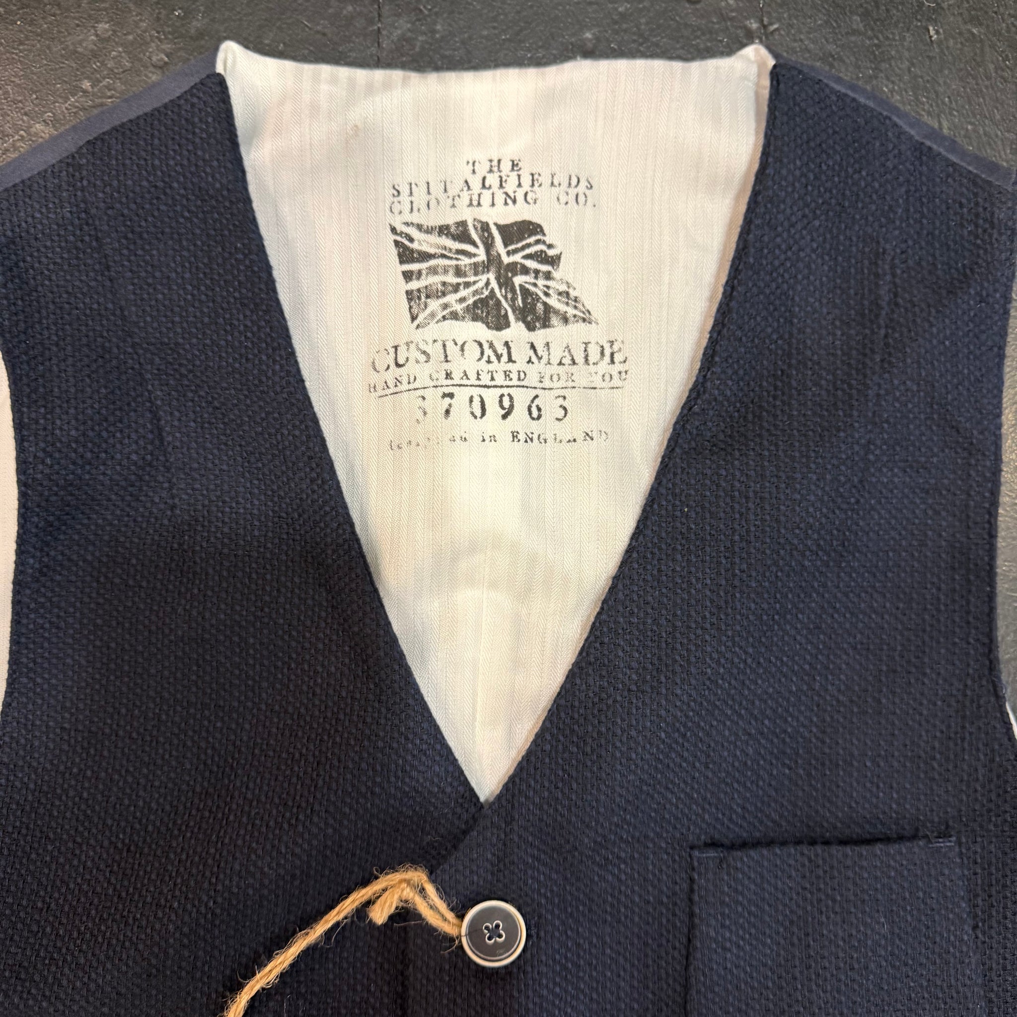 Navy Spitalfields Waistcoat by Spitalfields 36R