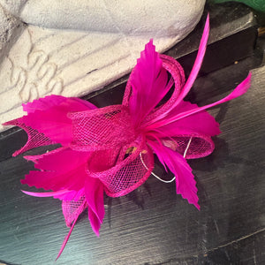 Samantha Sinamay and Feather Bow Fascinator