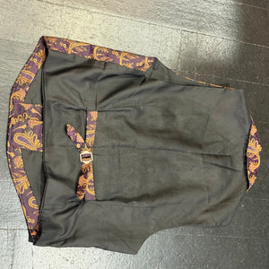 Waistcoat - Silk Burgundy/Orange Paisley (L)
