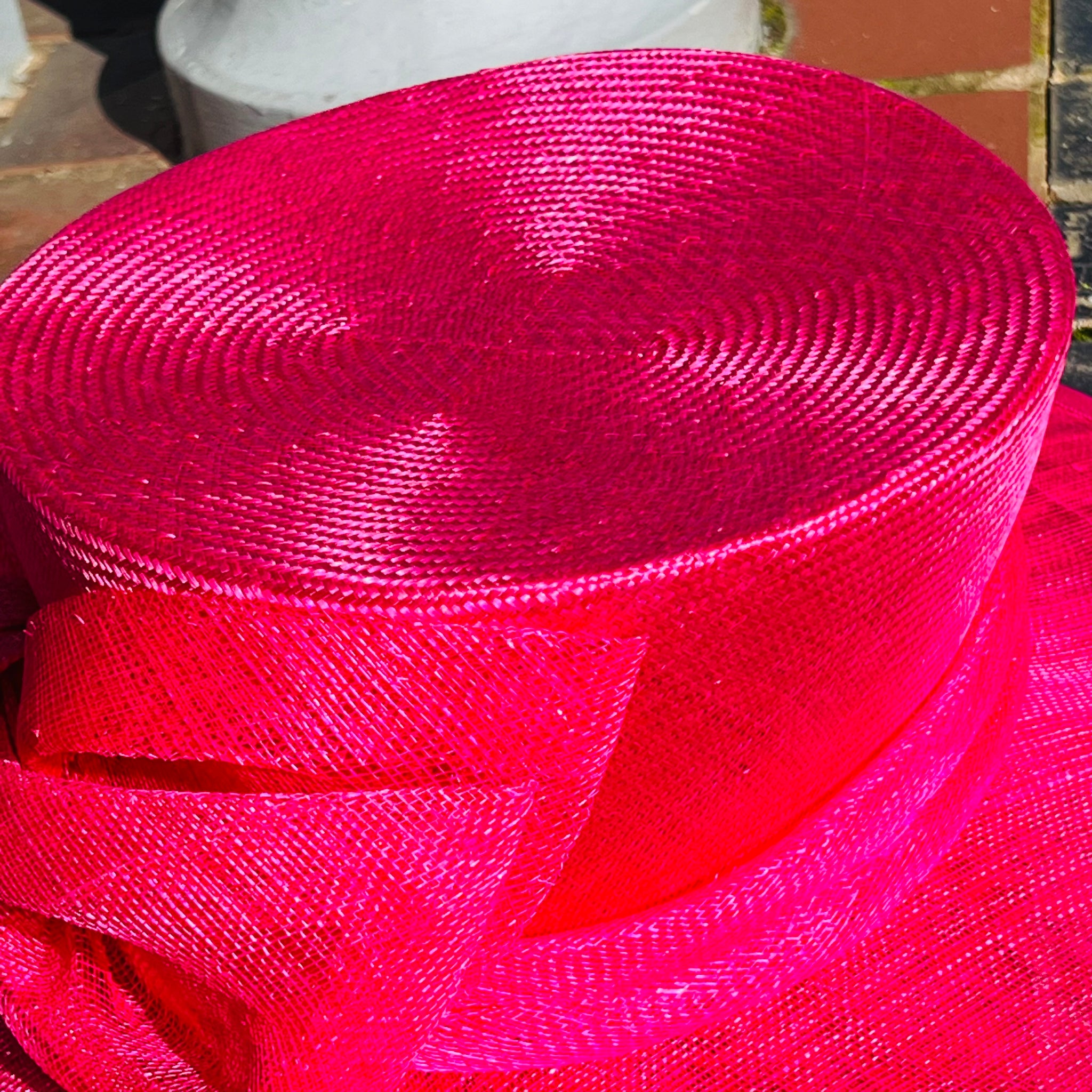 Fuchsia  Sinamay Hat With Large Bow