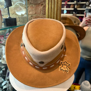 Ridge Banks Two Tone Leather Western Fedora