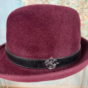 Philip Blackberry Fur Felt Trilby Hat