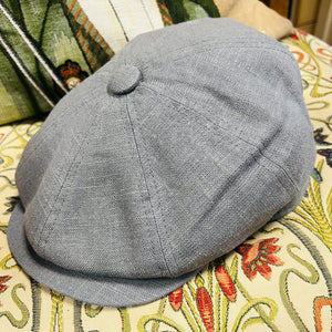 Padstow Linen Baker Boy Cap