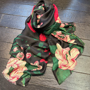 Scarf - Bold Camellia Flower