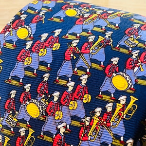 Silk Tie - Chanel Paris Blue Marching Band