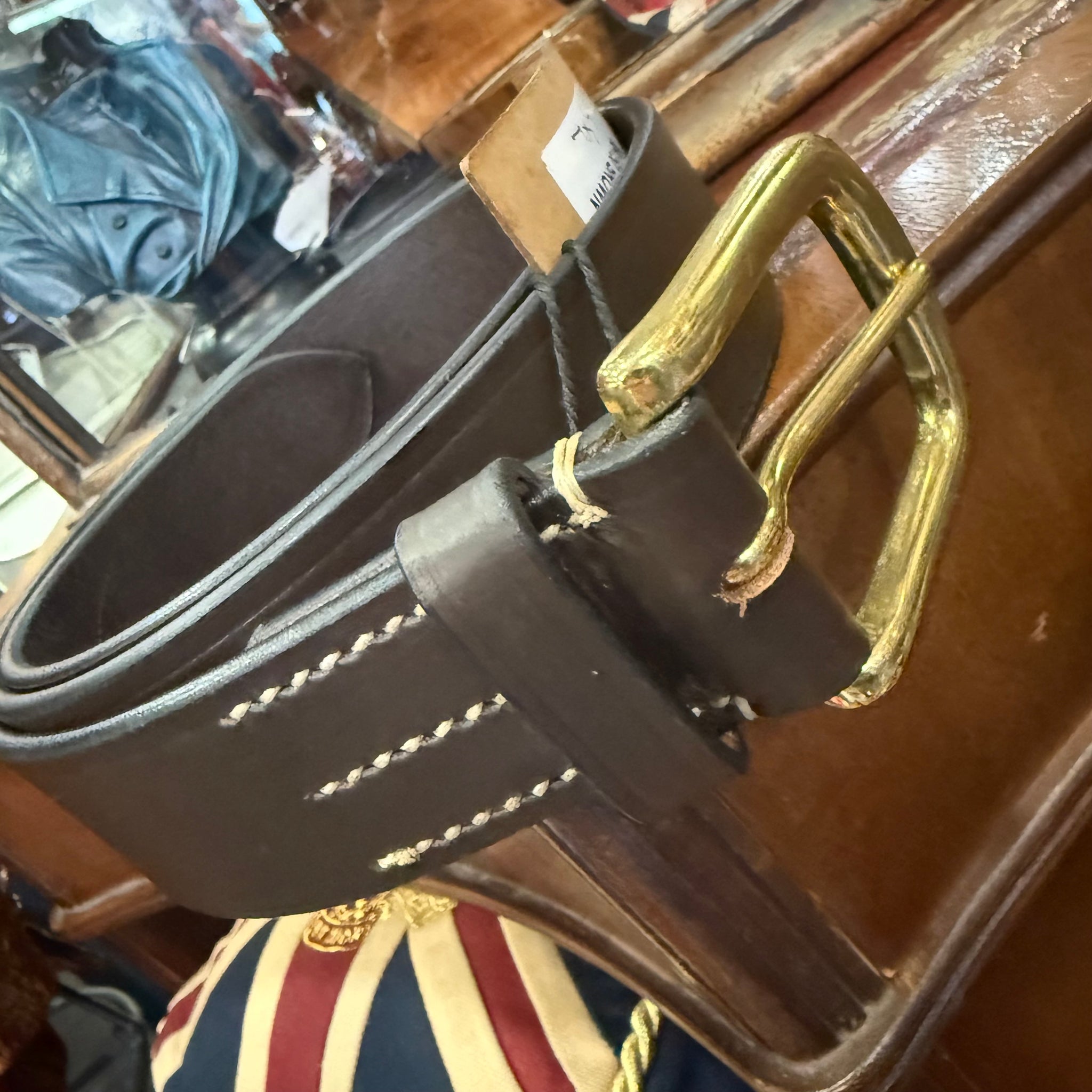 The Jameson Luxury Leather Brass Belt