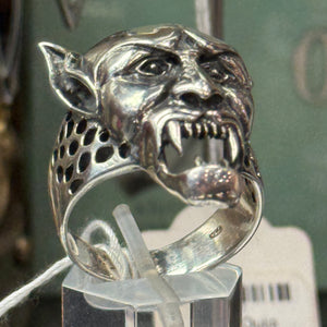 925 Sterling Silver Devil Ring