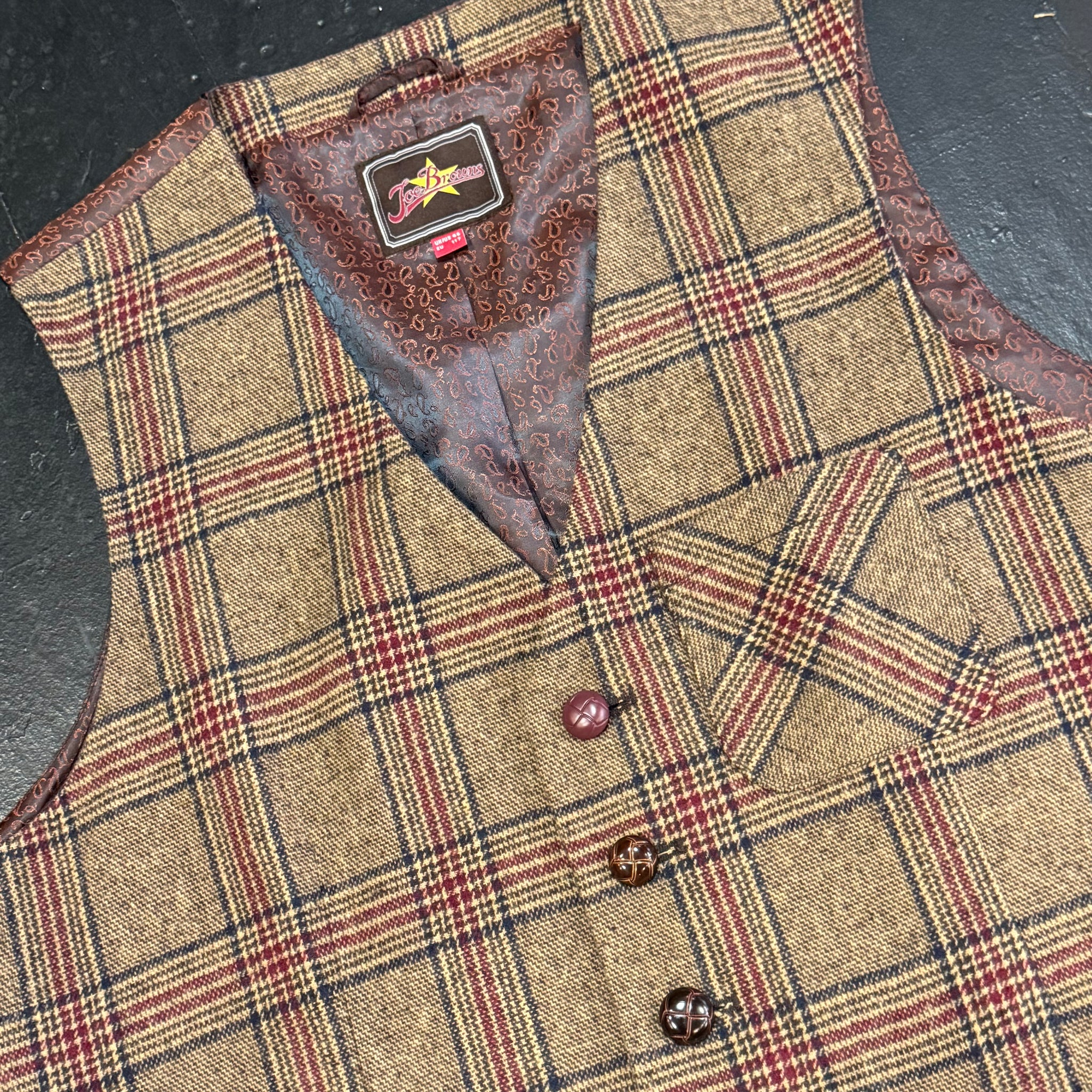 Brown Tweed Waistcoat by Joe Browns 46R