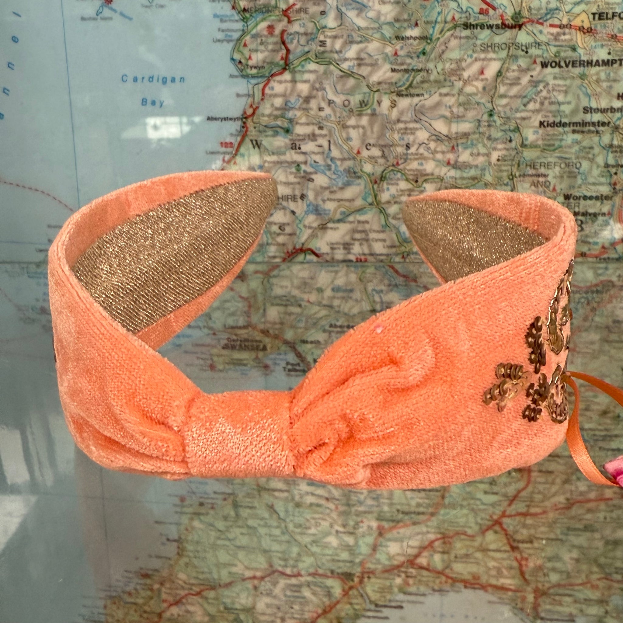 Gold Sequinned Coral Headband
