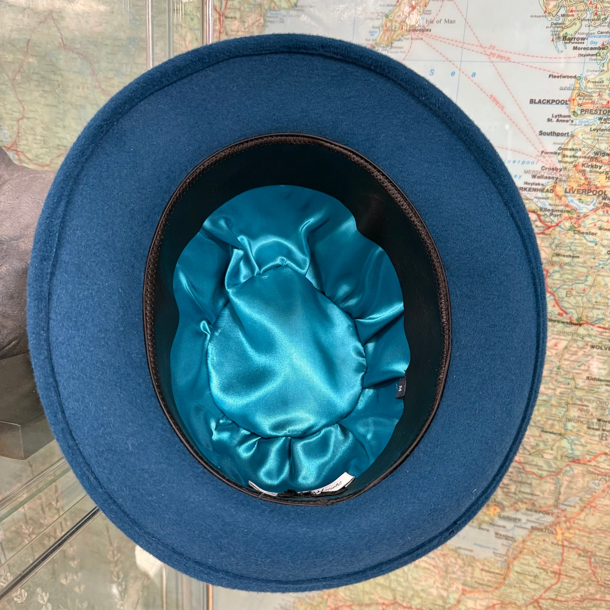 Dark Teal Fur Felt Ian Trilby Hat