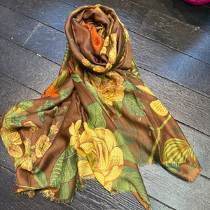 Scarf - Bold Camellia Flower