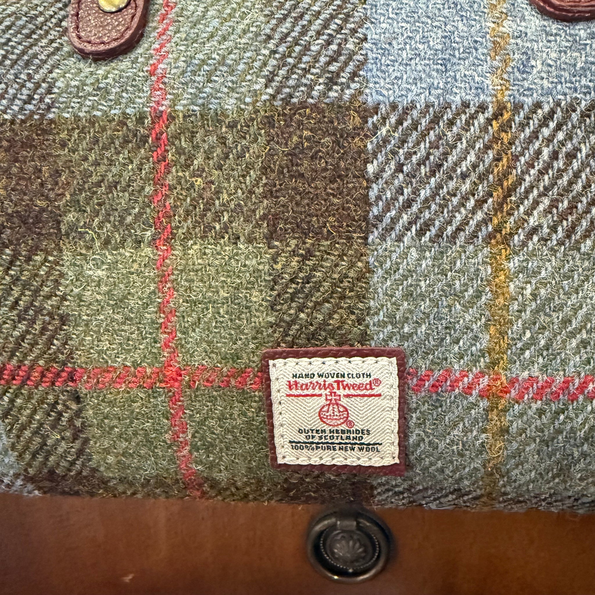 Victoria Leather & Harris Tweed Barrel Bag