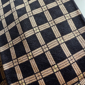 Silk Black and Gold Check Tie