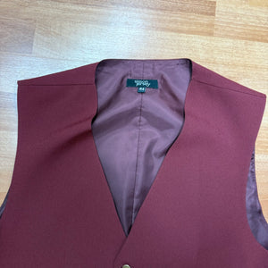 Simon Jersey Burgundy Waistcoat 44R