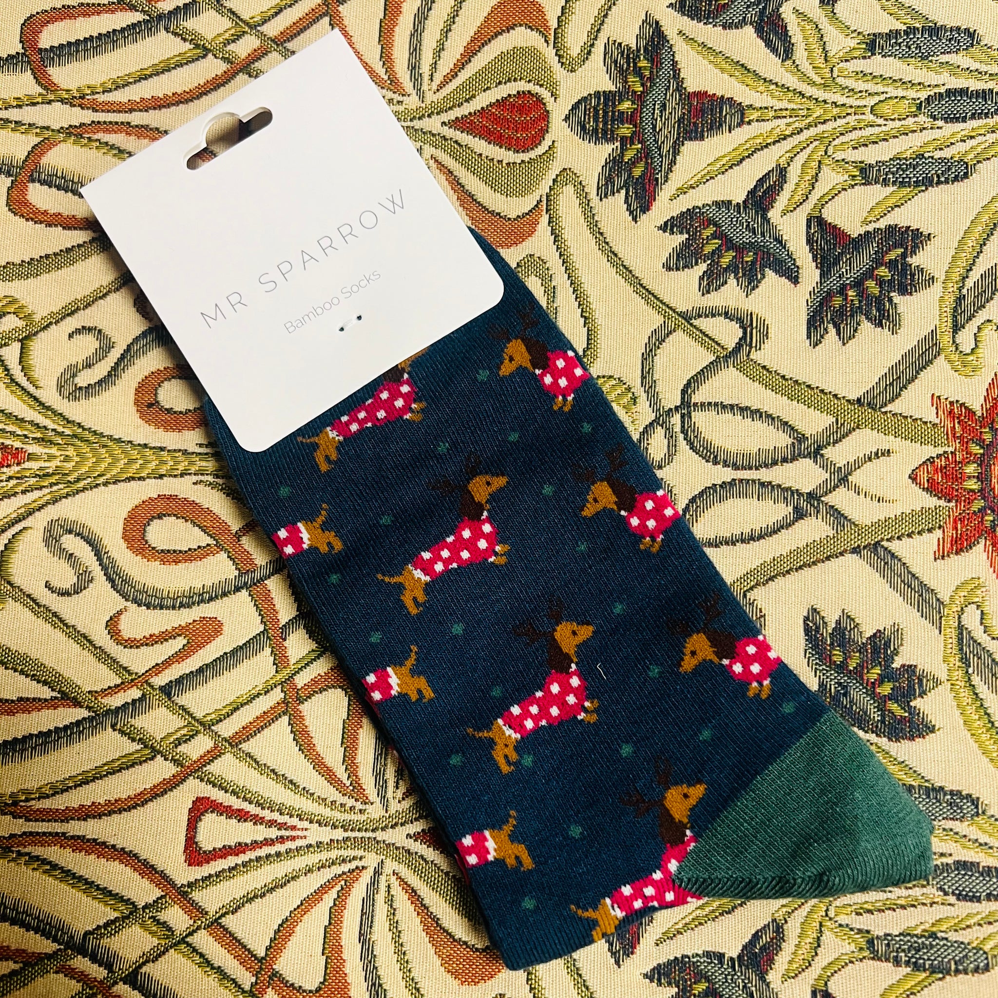 Mr. Sparrow Mens Socks - XMas Sausage Dogs