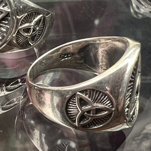 925 Sterling Silver Illuminati Circle Ring