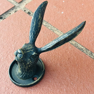 Bronze Metal Hare Head Hook