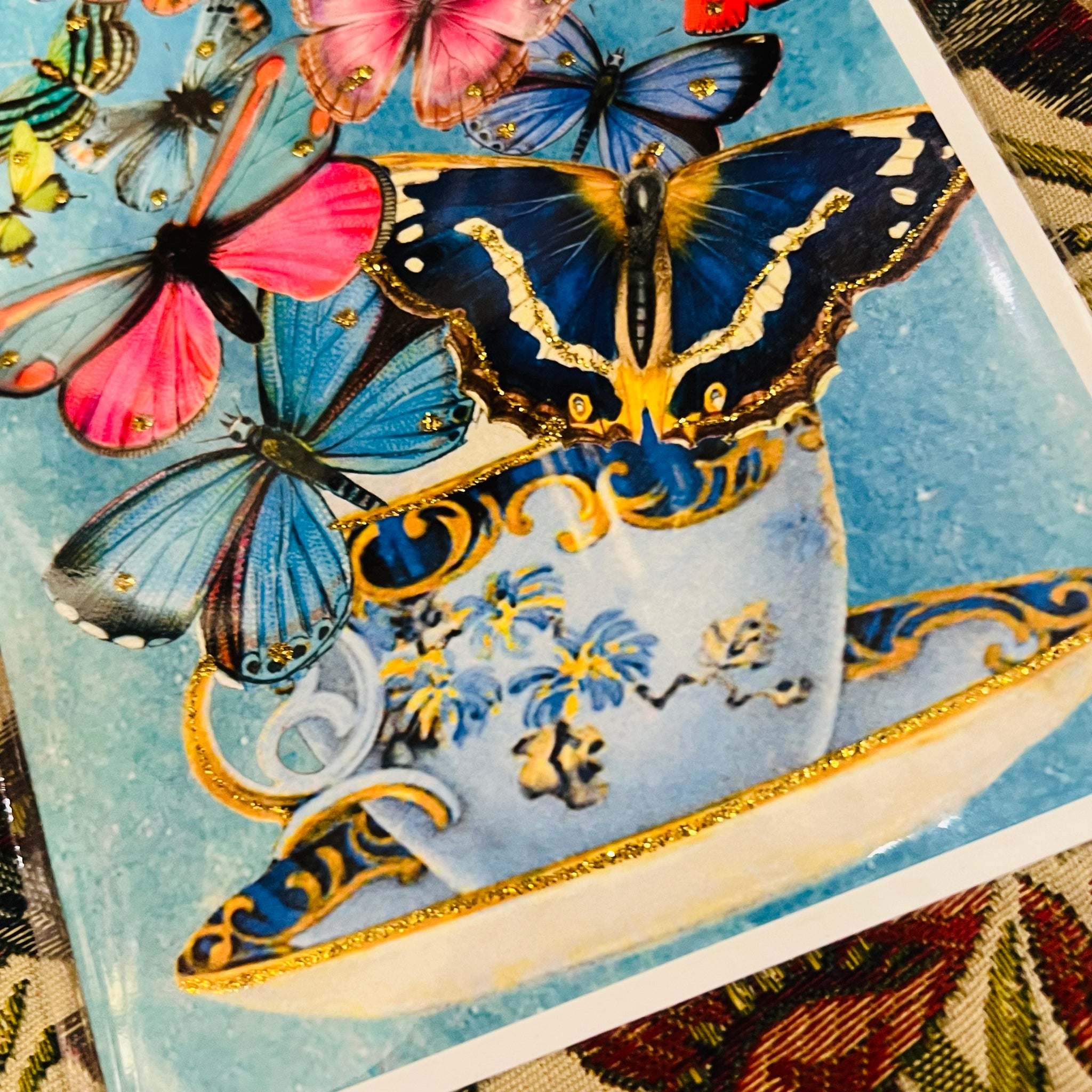 Glitter Card - Butterfly Parade