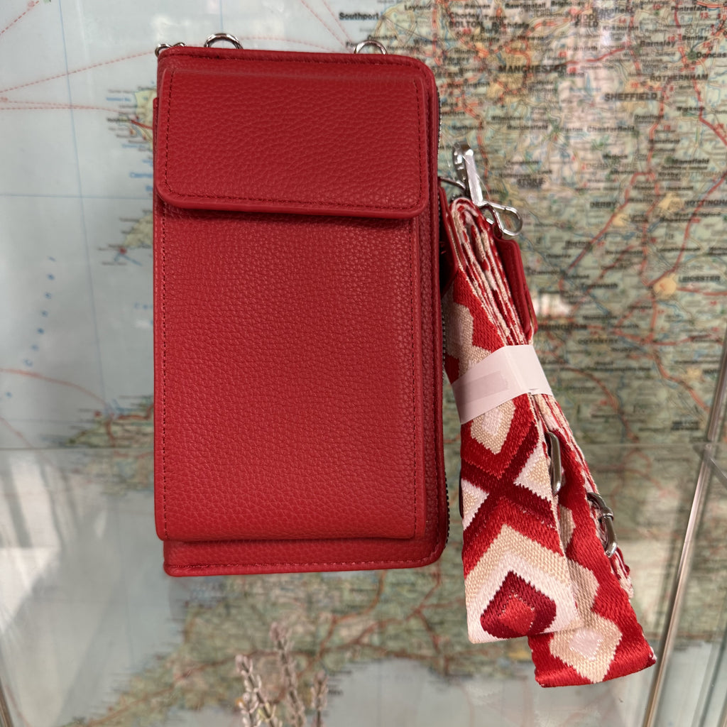 Phone Pouch With Detachable Fancy Cross Body Strap.