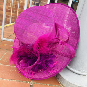 Louisa Sinamay Hat With Large Feather Flower