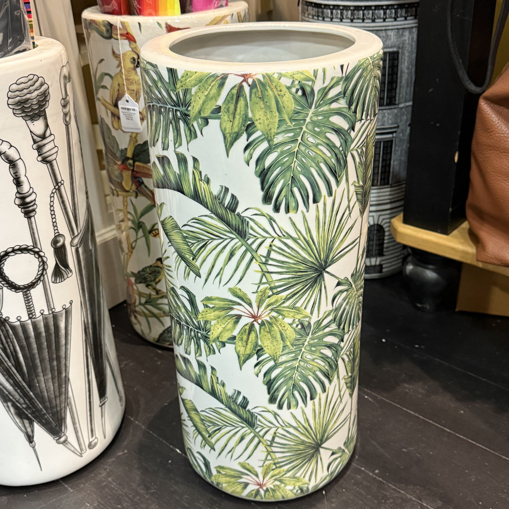 Umbrella Stand - Tropical Leaf Design