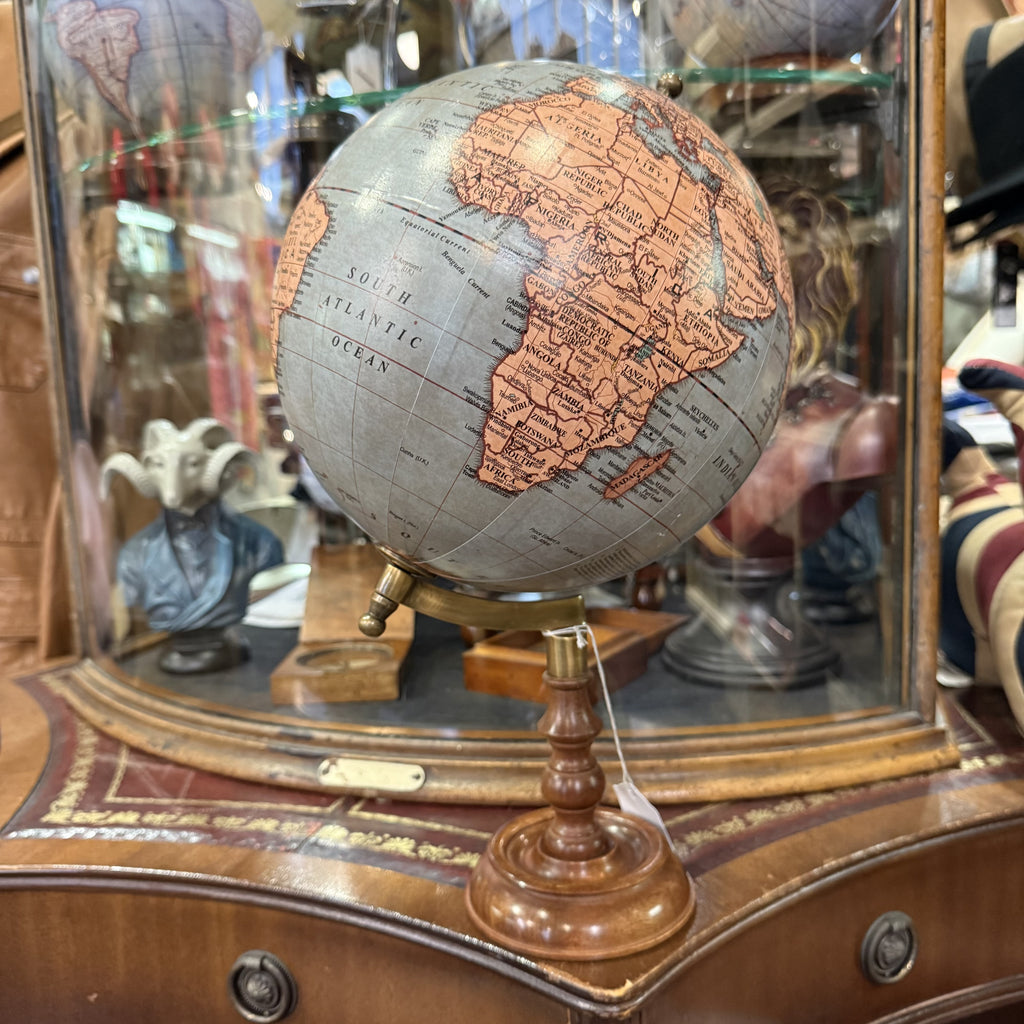 World Globe On Wooden Stand