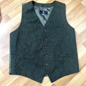 Brown Wool Mix Waistcoat by Alexander Dobell