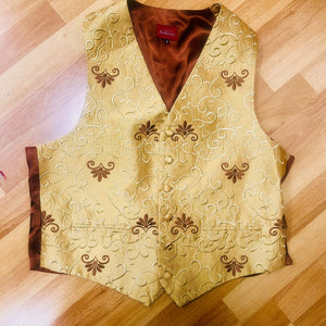 Gold Silk Embroidered Waistcoat by J Aubrey