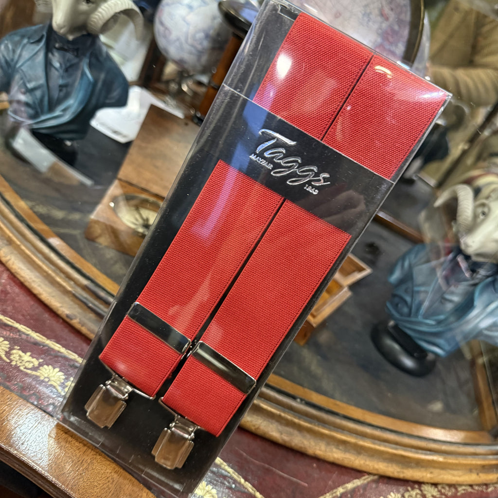 Braces - Poppy Red With Chrome Clips