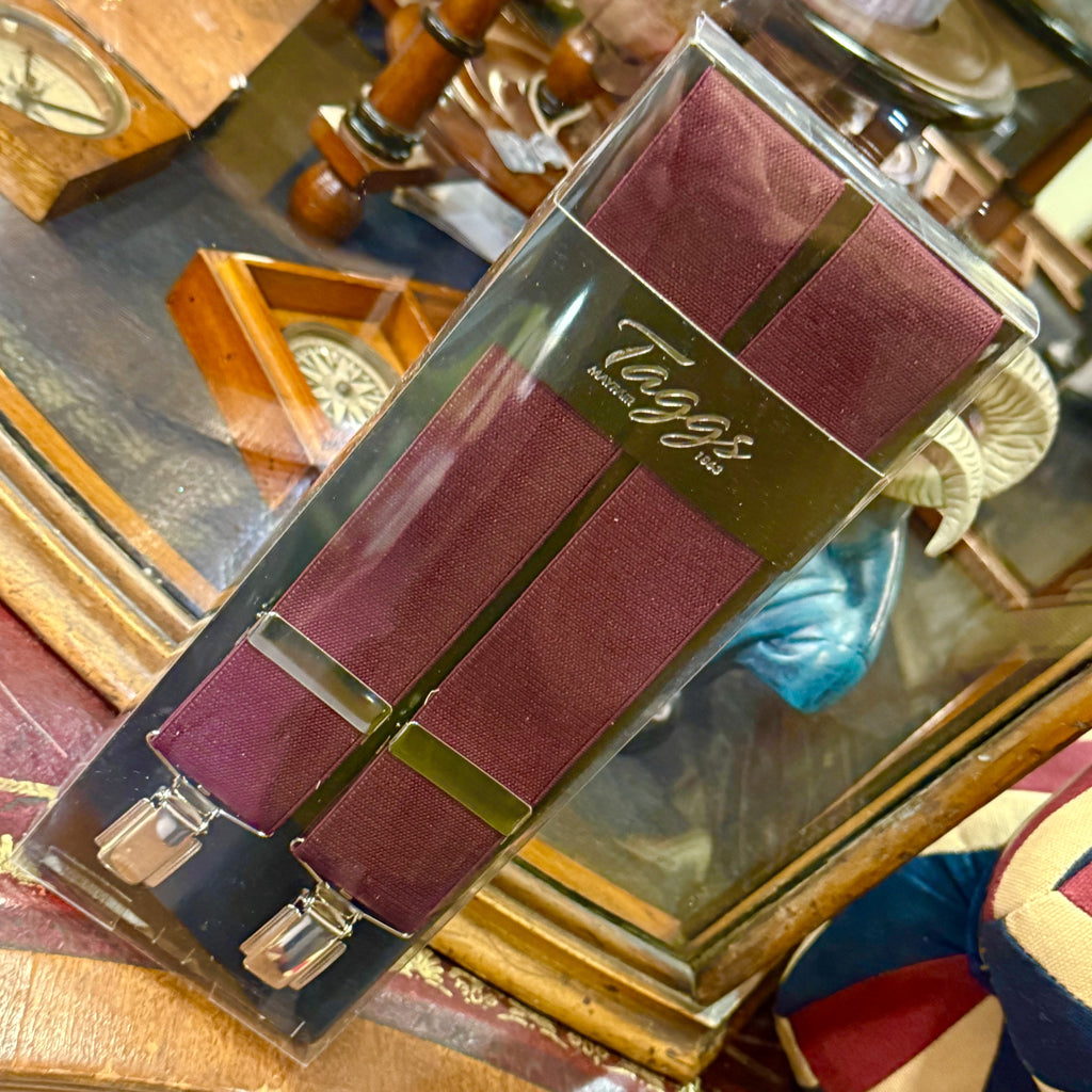 Braces - Merlot Wine With Chrome Clips