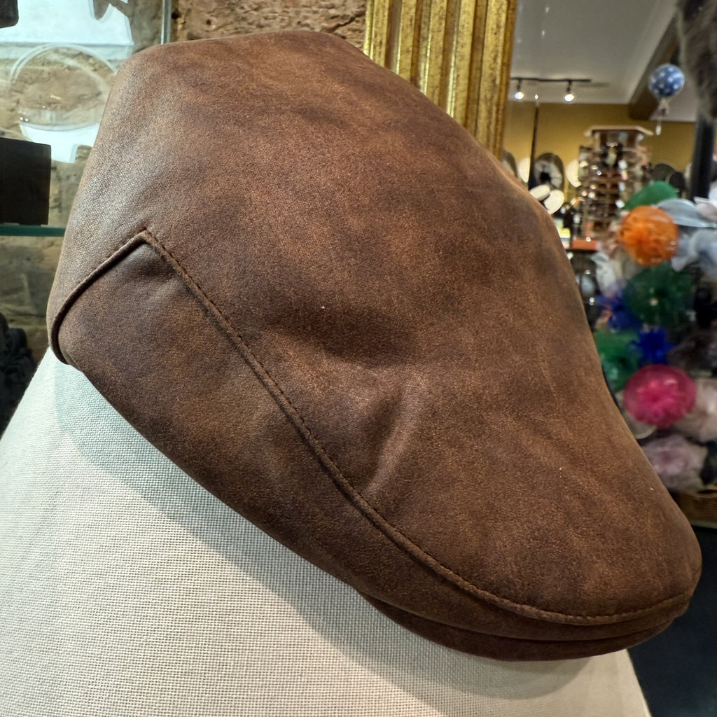 Lorrie Brown Leatherette Flat Cap