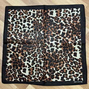 Square Leopard Print Bandana