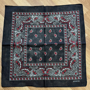 Square Black/Red Paisley Bandana