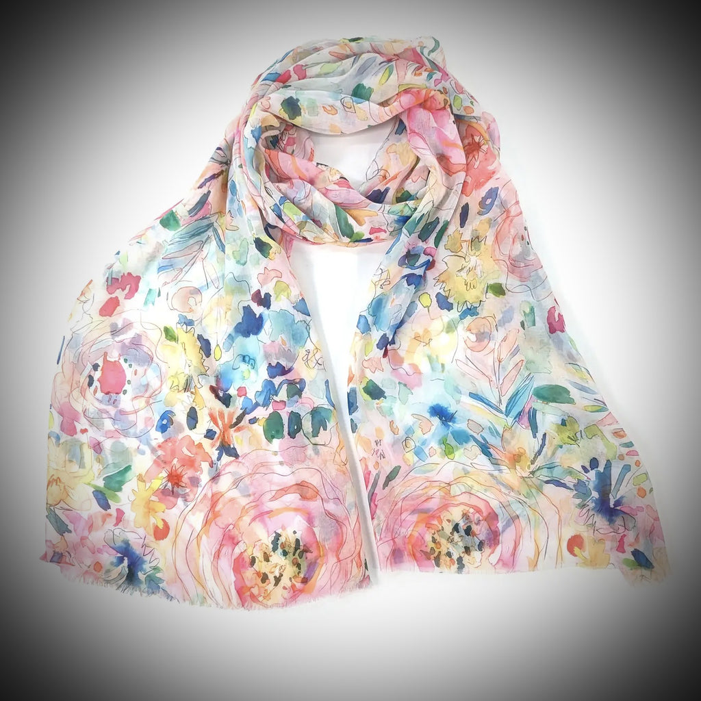 Scarf - Summer Lightweight Antheia Floral