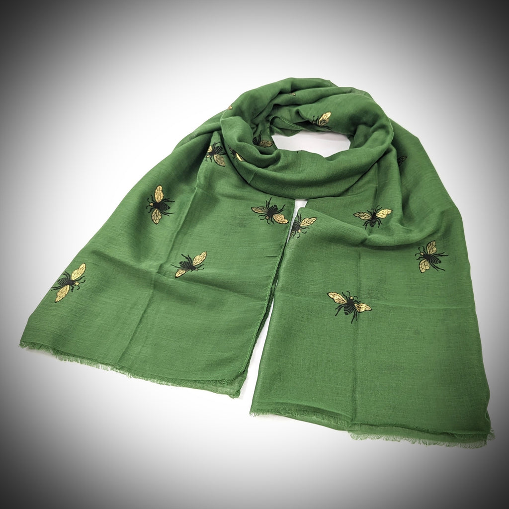 Remo Bee Green Gold Scarf