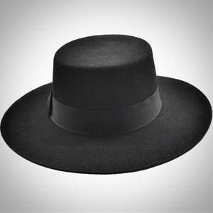 Classic Wide Brim Wool Boater Hat