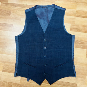 Waistcoat Navy Window Pane Check