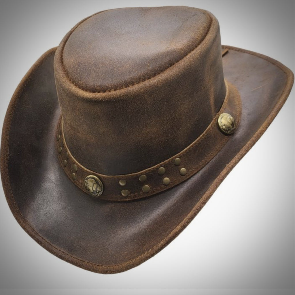 Cory Leather Western Style Hat