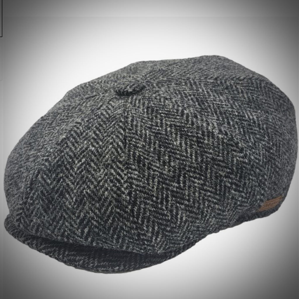 Baker Boy Herringbone Cap Blk/Grey