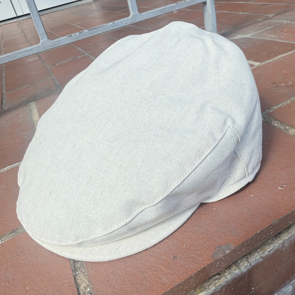 Cheshire Stone Linen Flat Cap