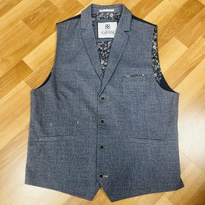 Waistcoat - Grey/Navy - Cavani 40R