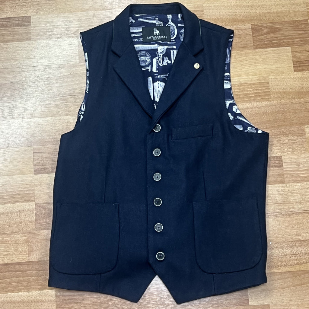 Navy Waistcoat by Spitalfields (42R)