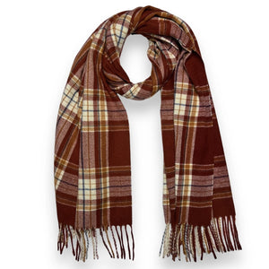 Jamie Classic Scottish Print Scarf With Fringe