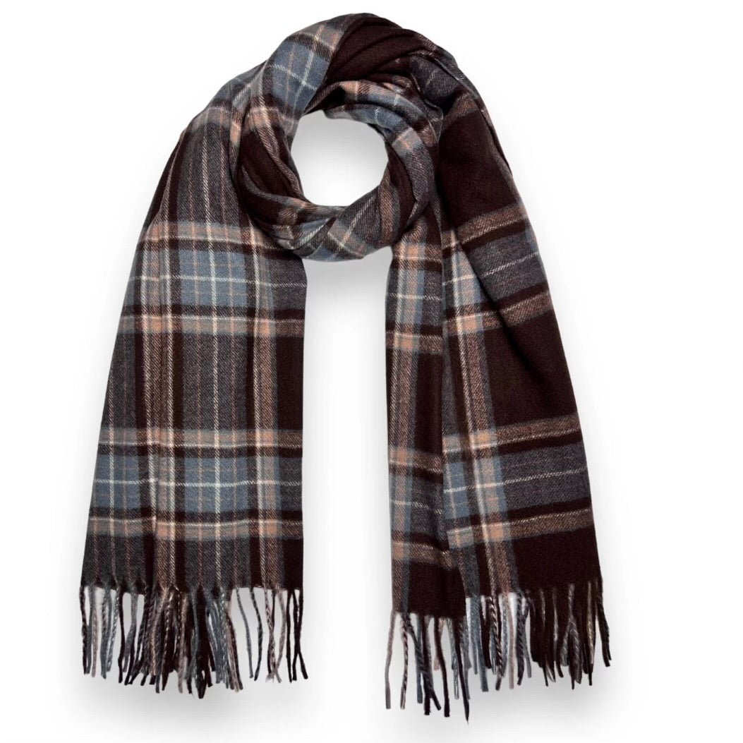 Jamie Classic Scottish Print Scarf With Fringe