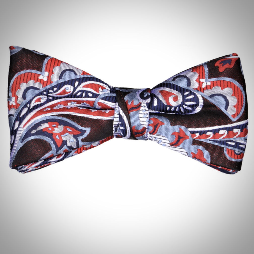 Dress Bow Tie - Red Navy Grey