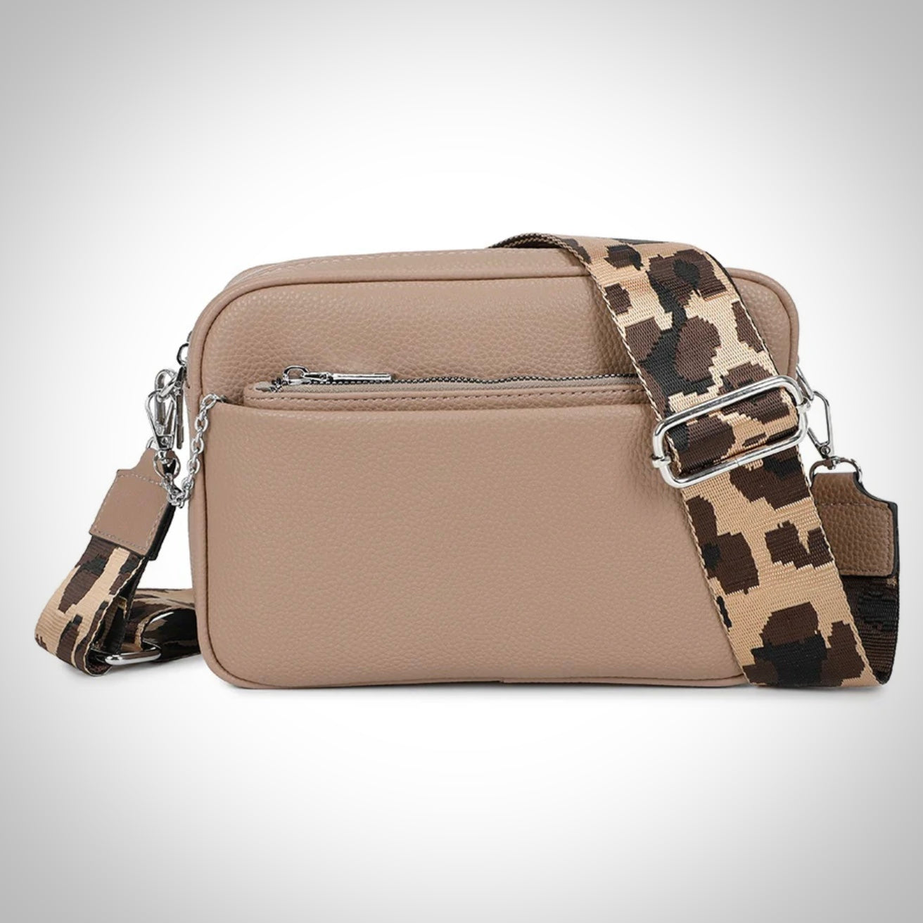 Abigail Double Zip Camera Bag With Wide Strap