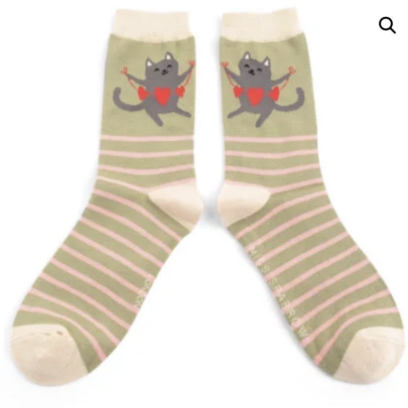 Ladies Socks - Cat Design